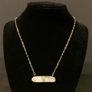 Gold Stone Pendant Necklace